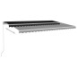 vidaXL Automatische Markise mit LED & Windsensor 5x3,5 m Anthrazit vidaXL Automatische Markise mit LED & Windsensor 5x3,5 m Anthrazit