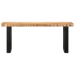 vidaXL Sitzbank 110 cm Raues Mango-Massivholz und Stahl