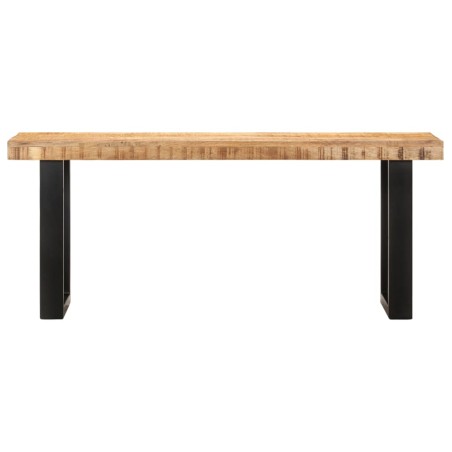 vidaXL Sitzbank 110 cm Raues Mango-Massivholz und Stahl