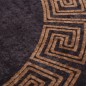 vidaXL Teppich Waschbar Schwarz und Golden φ120 cm Rutschfest vidaXL Teppich Waschbar Schwarz und Golden φ120 cm Rutschfest