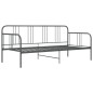 vidaXL Schlafsofa Bettgestell Grau Metall 90x200 cm vidaXL Schlafsofa Bettgestell Grau Metall 90x200 cm