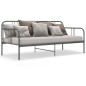 vidaXL Schlafsofa Bettgestell Grau Metall 90x200 cm vidaXL Schlafsofa Bettgestell Grau Metall 90x200 cm