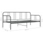 vidaXL Schlafsofa Bettgestell Grau Metall 90x200 cm vidaXL Schlafsofa Bettgestell Grau Metall 90x200 cm