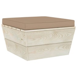 Palettenkissen 60x61,5x6 cm Taupe Stoff