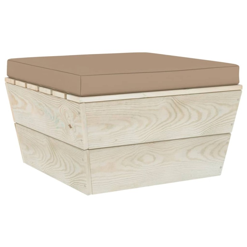 Palettenkissen 60x61,5x6 cm Taupe Stoff Palettenkissen 60x61,5x6 cm Taupe Stoff