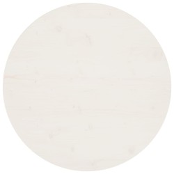 vidaXL Tischplatte Weiß Ø80x2,5 cm Massivholz Kiefer