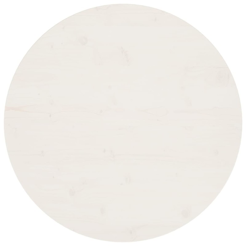 vidaXL Tischplatte Weiß Ø80x2,5 cm Massivholz Kiefer vidaXL Tischplatte Weiß Ø80x2,5 cm Massivholz Kiefer