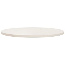 vidaXL Tischplatte Weiß Ø80x2,5 cm Massivholz Kiefer