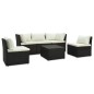vidaXL 4-tlg. Garten-Lounge-Set mit Kissen Poly-Rattan Braun vidaXL 4-tlg. Garten-Lounge-Set mit Kissen Poly-Rattan Braun
