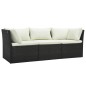 vidaXL 4-tlg. Garten-Lounge-Set mit Kissen Poly-Rattan Braun vidaXL 4-tlg. Garten-Lounge-Set mit Kissen Poly-Rattan Braun