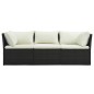 vidaXL 4-tlg. Garten-Lounge-Set mit Kissen Poly-Rattan Braun vidaXL 4-tlg. Garten-Lounge-Set mit Kissen Poly-Rattan Braun