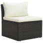 vidaXL 4-tlg. Garten-Lounge-Set mit Kissen Poly-Rattan Braun vidaXL 4-tlg. Garten-Lounge-Set mit Kissen Poly-Rattan Braun