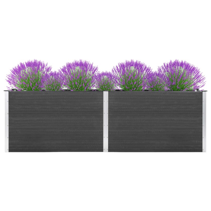 vidaXL Garten-Hochbeet 200x100x91 cm WPC Grau vidaXL Garten-Hochbeet 200x100x91 cm WPC Grau