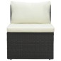 vidaXL 4-tlg. Garten-Lounge-Set mit Kissen Poly-Rattan Braun vidaXL 4-tlg. Garten-Lounge-Set mit Kissen Poly-Rattan Braun