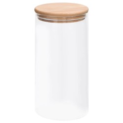 vidaXL Vorratsgläser mit Bambusdeckel 4 Stk. 1200 ml 
