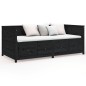vidaXL Tagesbett Schwarz 90x200 cm Massivholz Kiefer vidaXL Tagesbett Schwarz 90x200 cm Massivholz Kiefer
