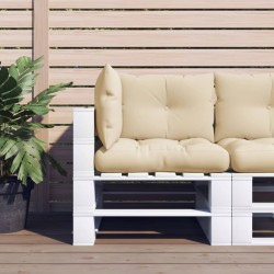 Palettenkissen 3-tlg. Beige Stoff