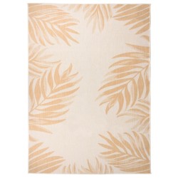vidaXL Outdoor-Teppich Flachgewebe 200x280 cm Blattmuster