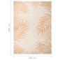 vidaXL Outdoor-Teppich Flachgewebe 200x280 cm Blattmuster vidaXL Outdoor-Teppich Flachgewebe 200x280 cm Blattmuster