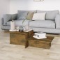 vidaXL Couchtisch Räuchereiche 111,5x50x33 cm Holzwerkstoff vidaXL Couchtisch Räuchereiche 111,5x50x33 cm Holzwerkstoff