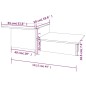vidaXL Couchtisch Räuchereiche 111,5x50x33 cm Holzwerkstoff vidaXL Couchtisch Räuchereiche 111,5x50x33 cm Holzwerkstoff