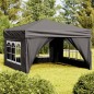 vidaXL Partyzelt Faltbar mit Seitenwänden Anthrazit 3x3 m vidaXL Partyzelt Faltbar mit Seitenwänden Anthrazit 3x3 m