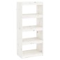 vidaXL Bücherregal Raumteiler Weiß 60x30x135,5 cm Massivholz Kiefer vidaXL Bücherregal Raumteiler Weiß 60x30x135,5 cm Massivholz Kiefer