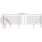 vidaXL Maschendrahtzaun mit Bodenhülsen Anthrazit 1x25 m vidaXL Maschendrahtzaun mit Bodenhülsen Anthrazit 1x25 m