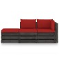 vidaXL 3-tlg. Garten-Lounge-Set mit Kissen Grau Imprägniertes Holz vidaXL 3-tlg. Garten-Lounge-Set mit Kissen Grau Imprägniertes Holz
