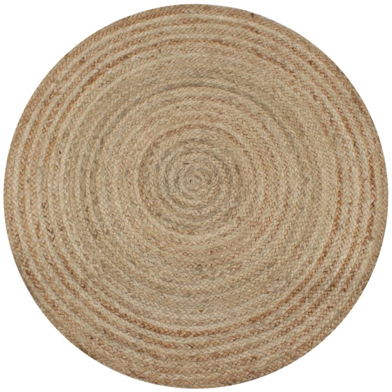 vidaXL Teppich Jute Geflochten 120 cm Rund vidaXL Teppich Jute Geflochten 120 cm Rund
