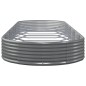 vidaXL Hochbeet Pulverbeschichteter Stahl 450x140x36 cm Grau vidaXL Hochbeet Pulverbeschichteter Stahl 450x140x36 cm Grau