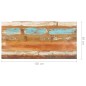 vidaXL Tischplatte Rechteckig 60x120 cm 25-27 mm Altholz Massiv