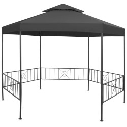 vidaXL Gartenpavillon 323x275x265 cm Anthrazit