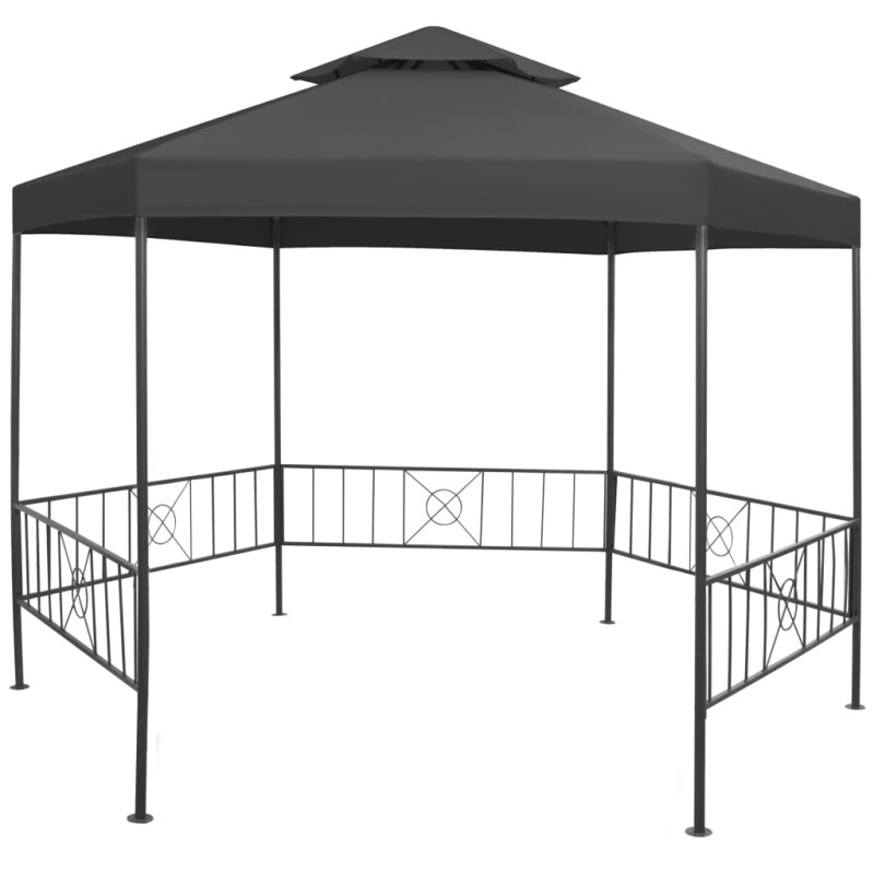 vidaXL Gartenpavillon 323x275x265 cm Anthrazit vidaXL Gartenpavillon 323x275x265 cm Anthrazit