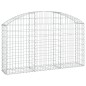 vidaXL Gabione mit Hochbogen 150x30x80/100 cm Verzinktes Eisen vidaXL Gabione mit Hochbogen 150x30x80/100 cm Verzinktes Eisen