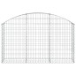 vidaXL Gabione mit Hochbogen 150x30x80/100 cm Verzinktes Eisen vidaXL Gabione mit Hochbogen 150x30x80/100 cm Verzinktes Eisen