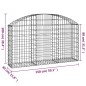 vidaXL Gabione mit Hochbogen 150x30x80/100 cm Verzinktes Eisen vidaXL Gabione mit Hochbogen 150x30x80/100 cm Verzinktes Eisen