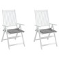 vidaXL Gartenstuhl-Kissen 2 Stk. Grau 50x50x3 cm Oxford-Gewebe vidaXL Gartenstuhl-Kissen 2 Stk. Grau 50x50x3 cm Oxford-Gewebe