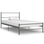 vidaXL Bettgestell Grau Metall 100 × 200 cm vidaXL Bettgestell Grau Metall 100 × 200 cm