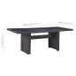 vidaXL Garten-Esstisch Schwarz 200x100x74 cm Glas und Poly Rattan vidaXL Garten-Esstisch Schwarz 200x100x74 cm Glas und Poly Rattan