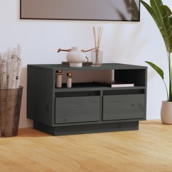 vidaXL TV-Schrank Grau 60x35x37 cm Massivholz Kiefer