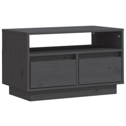 vidaXL TV-Schrank Grau 60x35x37 cm Massivholz Kiefer