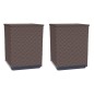 vidaXL Pflanzkübel 2 Stk. Braun 30x30x37 cm Polypropylen vidaXL Pflanzkübel 2 Stk. Braun 30x30x37 cm Polypropylen