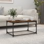 vidaXL Couchtisch Räuchereiche 80x50x40 cm Holzwerkstoff und Eisen