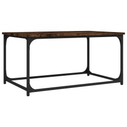 vidaXL Couchtisch Räuchereiche 80x50x40 cm Holzwerkstoff und Eisen
