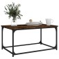 vidaXL Couchtisch Räuchereiche 80x50x40 cm Holzwerkstoff und Eisen