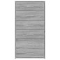 vidaXL Sideboard mit 6 Schubladen Grau Sonoma 50x34x96cm Holzwerkstoff vidaXL Sideboard mit 6 Schubladen Grau Sonoma 50x34x96cm Holzwerkstoff