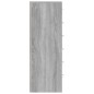 vidaXL Sideboard mit 6 Schubladen Grau Sonoma 50x34x96cm Holzwerkstoff vidaXL Sideboard mit 6 Schubladen Grau Sonoma 50x34x96cm Holzwerkstoff