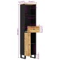 vidaXL Badschrank 38x33x160 cm Massivholz Mango vidaXL Badschrank 38x33x160 cm Massivholz Mango