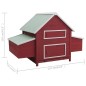 vidaXL Hühnerstall Rot 157x97x110 cm Holz vidaXL Hühnerstall Rot 157x97x110 cm Holz